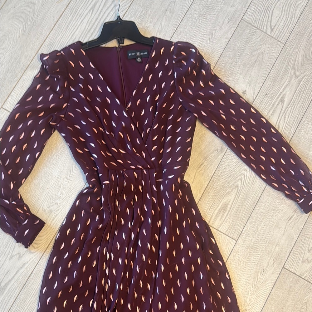 Chic Long Sleeve Purple Dress - Picture 2 of 5